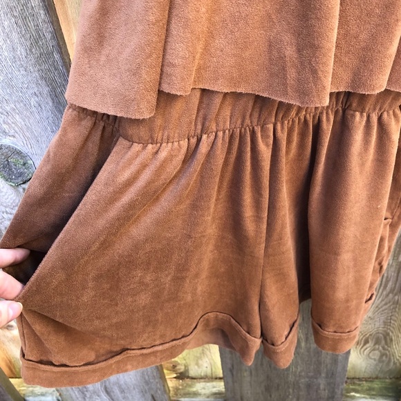 Suede brown romper - Picture 2 of 12